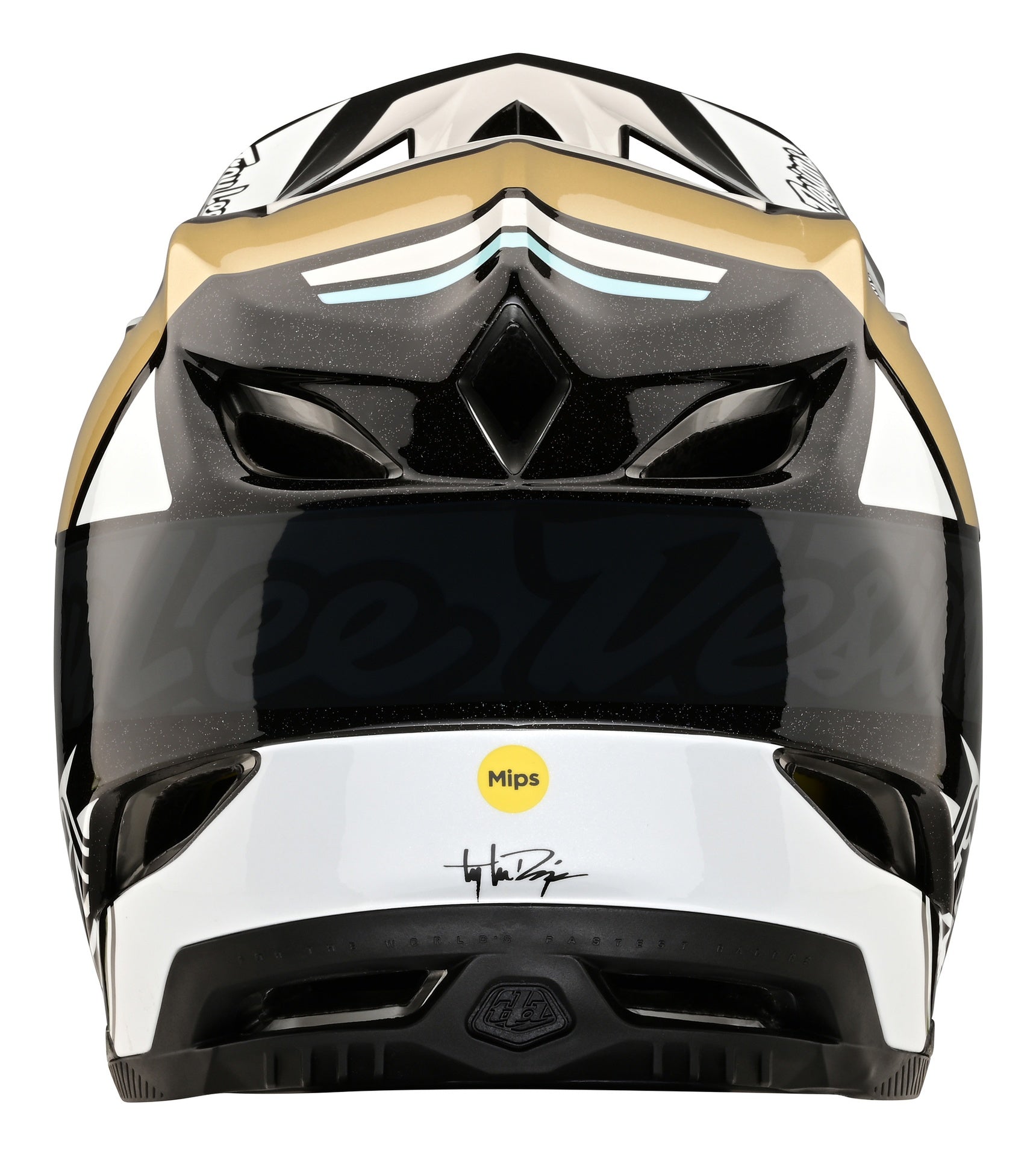 Casco Troy Lee Designs D4 de Carbón Team Gold